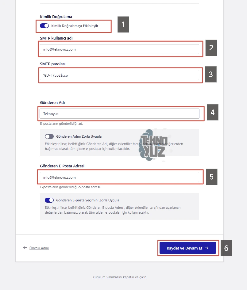 Wordpress SMTP Eklentisi