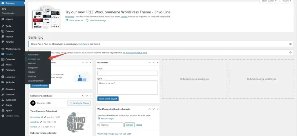 Woocommerce Ürün Ekleme