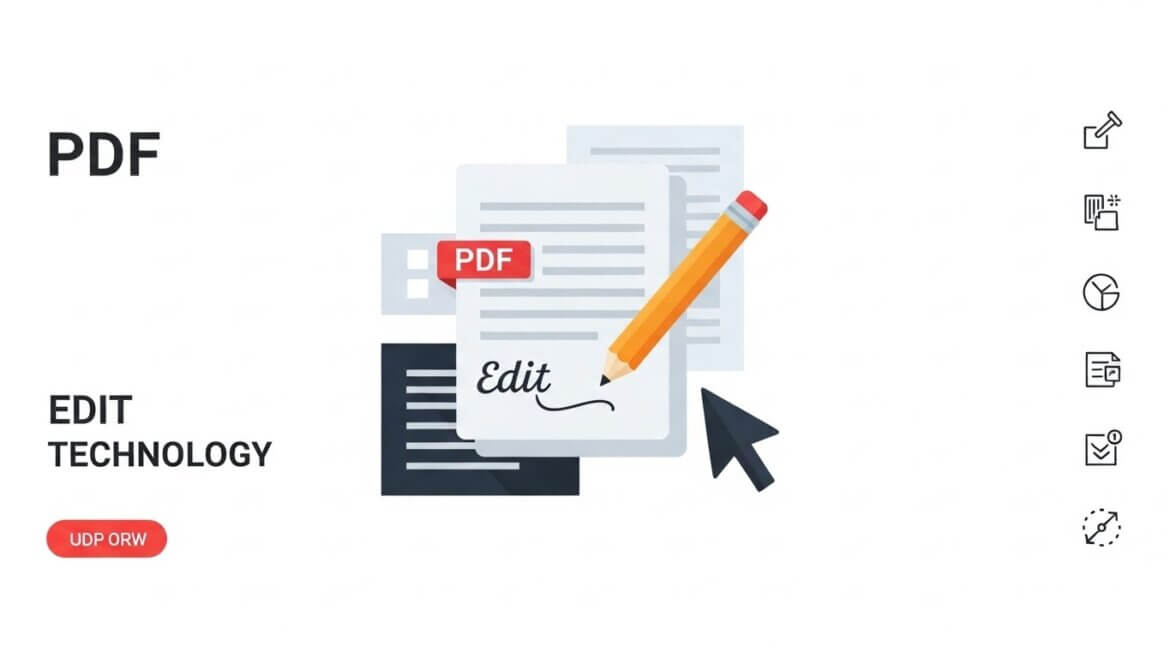 PDF düzenleme programları için ücretsiz ve profesyonel araçları gösteren kapak görseli