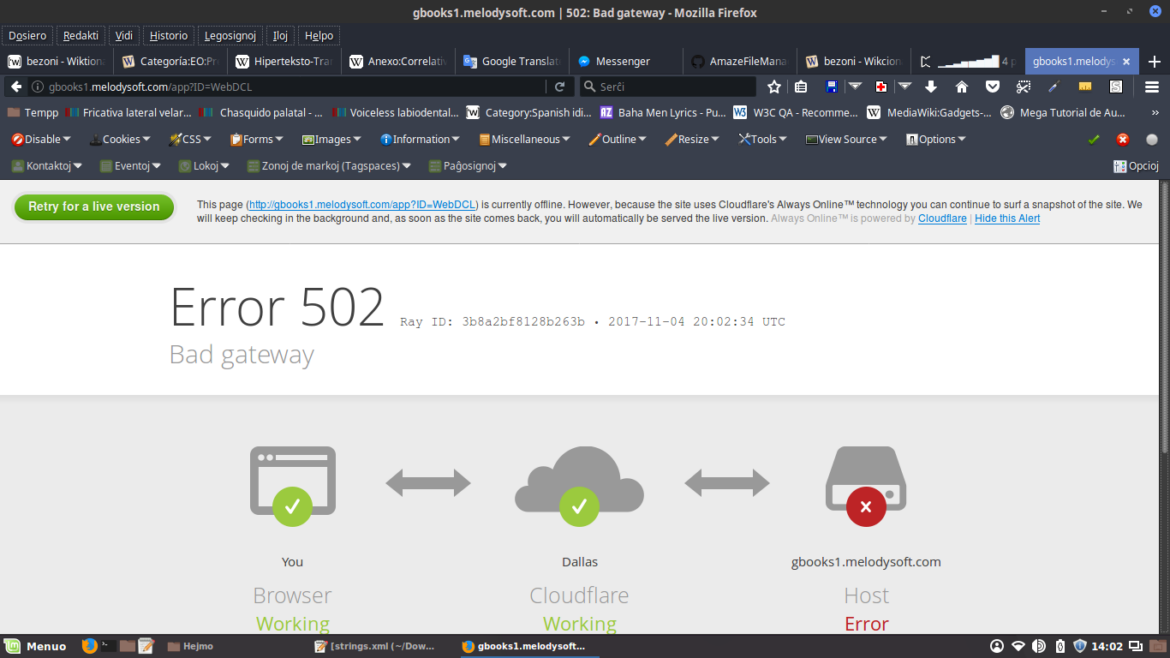 502 Bad Gateway hata ekranı