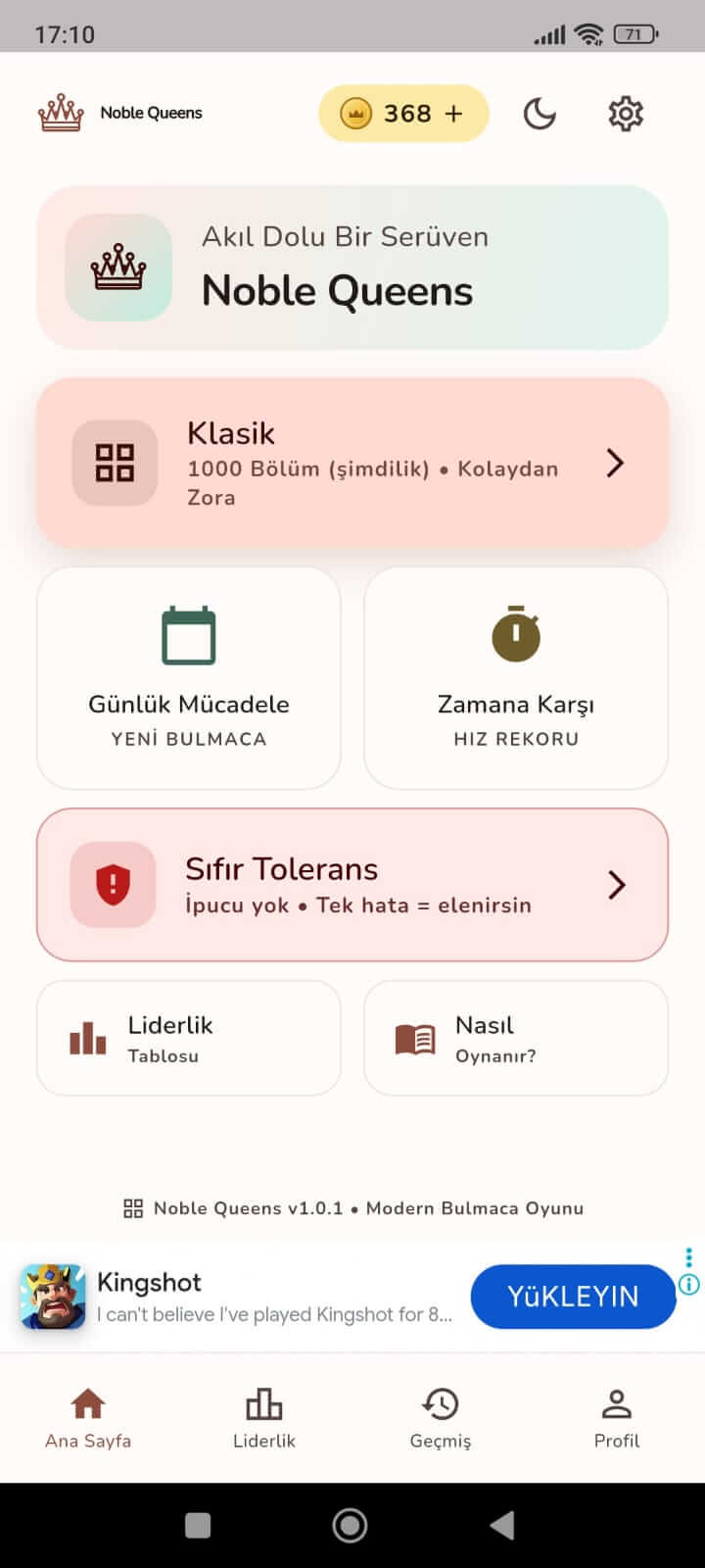 Noble Queens ana ekran
