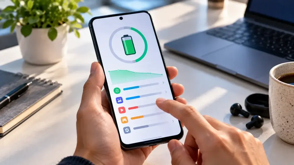 Android telefonda pil sağlığı ve batarya durumu kontrol ekranı